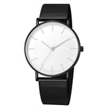 Saati masculino — Montre à Quartz en acier inoxydable pour hommes