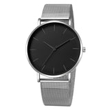 Saati masculino — Montre à Quartz en acier inoxydable pour hommes