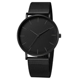 Saati masculino — Montre à Quartz en acier inoxydable pour hommes