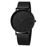 Saati masculino — Montre à Quartz en acier inoxydable pour hommes